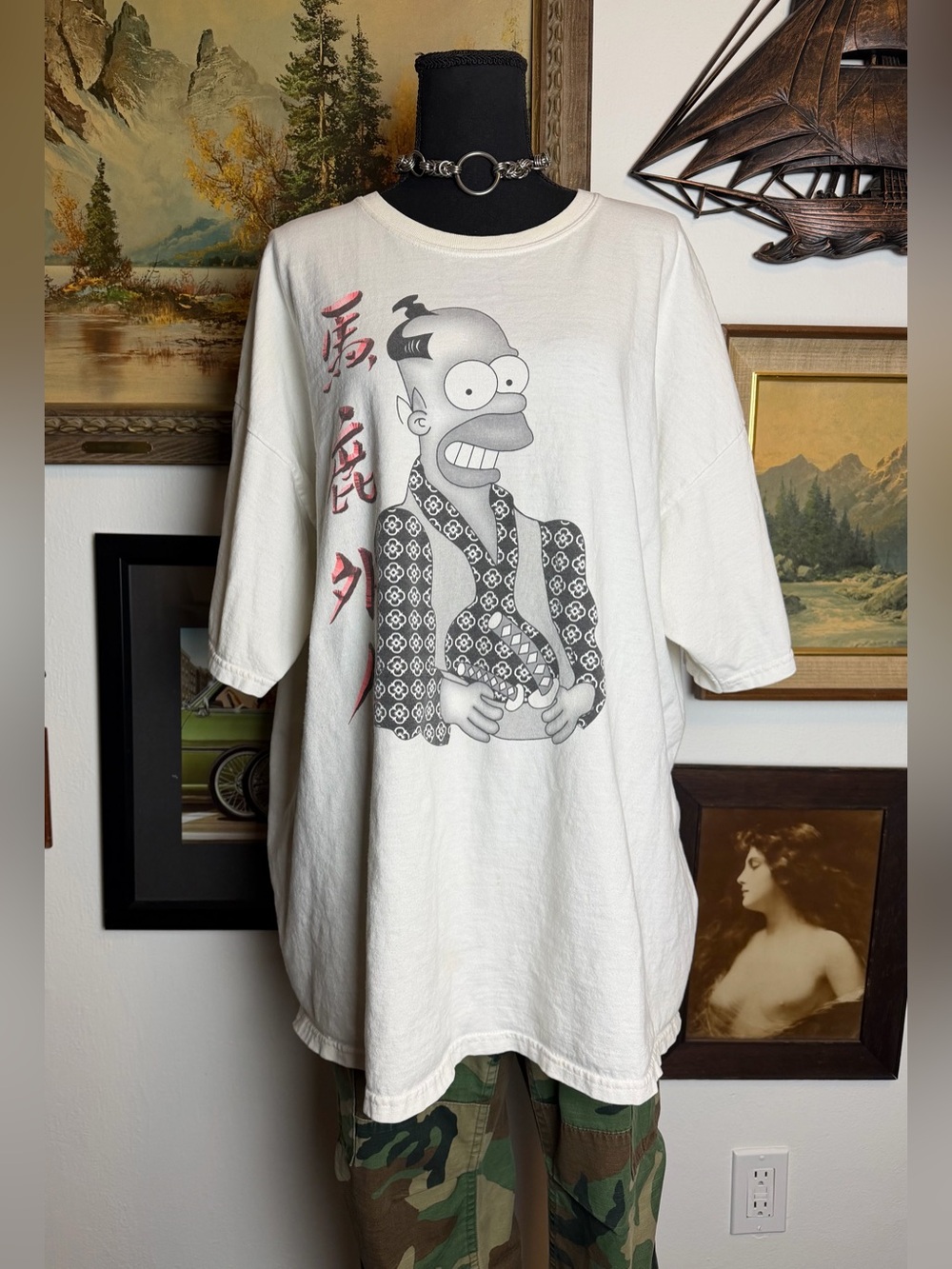 Vintage 1990s-Y2K Samurai Homer Simpson Tshirt 2XL